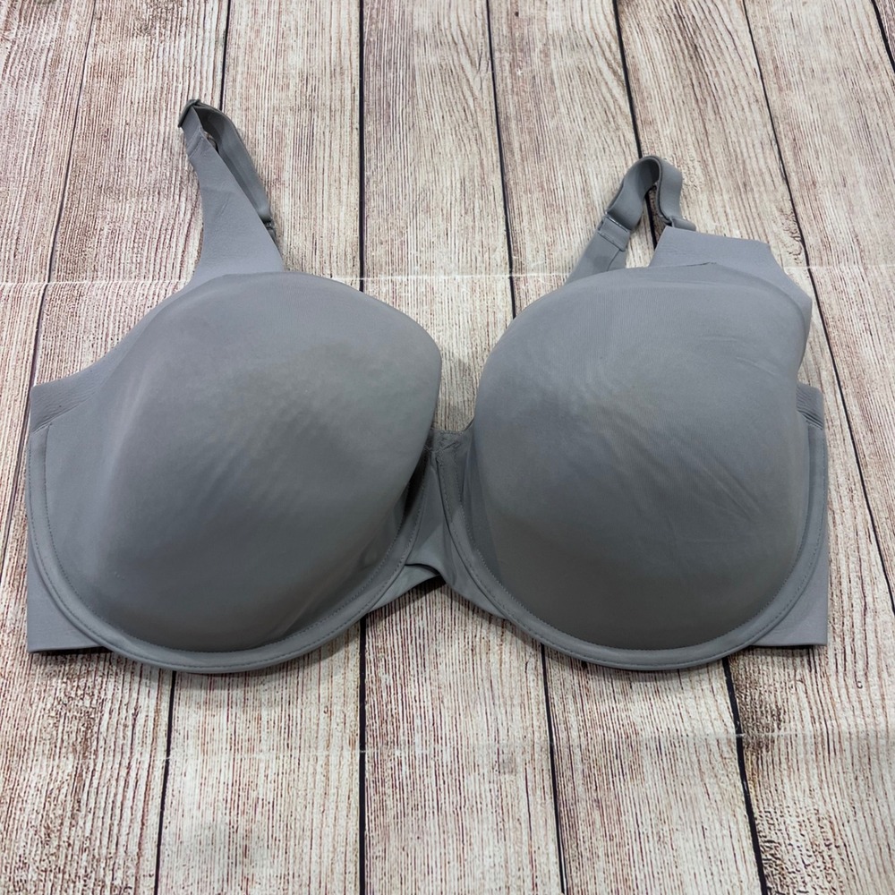 Cacique Lane Bryant Gray Smooth Lightly Lined Underwire T-Shirt Bra 38H